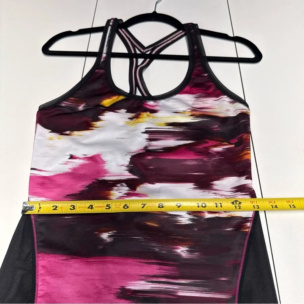 Lululemon‎ Cool Racerback Mesh Workout Tank Shine On Berry Rumble Size 6